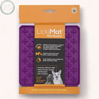 LickiMat Mini Classic Buddy Enrichment Lick Mat for Dogs - 6 Colours - Anxiety Relief &amp; Slow Feeder - Charlie &amp; Cookie Co.