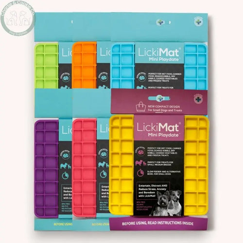 LickiMat Mini Classic Playdate Enrichment Lick Mat for Dogs - 6 Colours