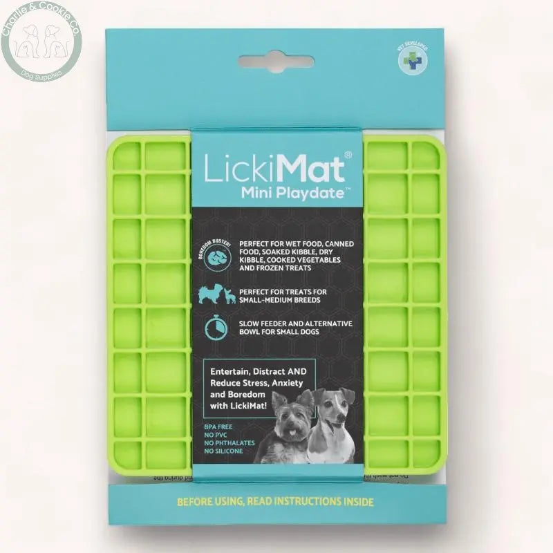 LickiMat Mini Classic Playdate Enrichment Lick Mat for Dogs - 6 Colours - Anxiety Relief &amp; Slow Feeder - Charlie &amp; Cookie Co.