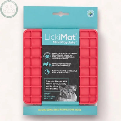 LickiMat Mini Classic Playdate Enrichment Lick Mat for Dogs - 6 Colours - Anxiety Relief &amp; Slow Feeder - Charlie &amp; Cookie Co.