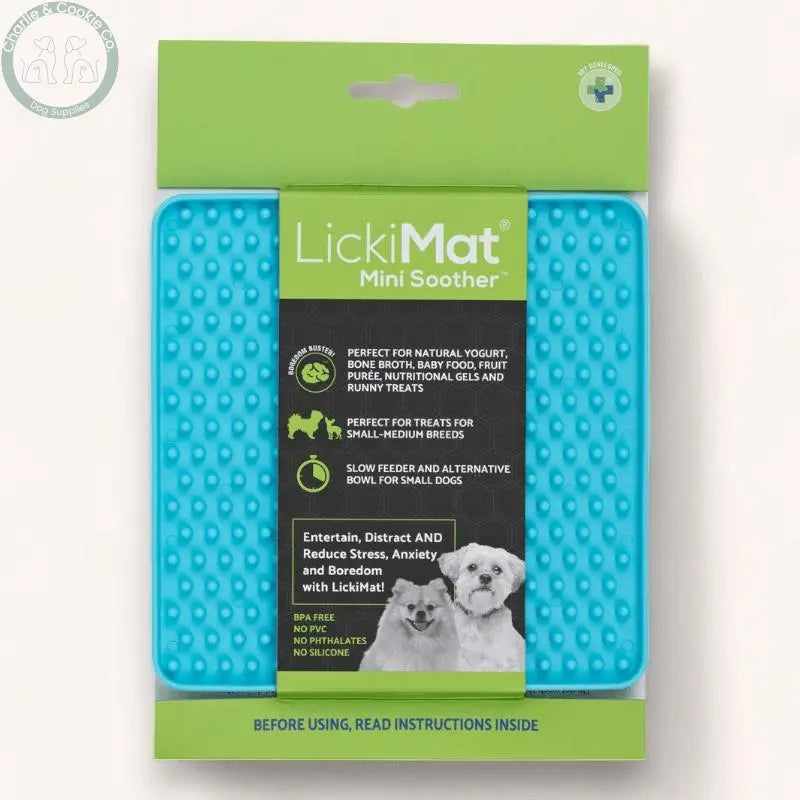 LickiMat Mini Classic Soother Enrichment Lick Mat for Dogs - 6 Colours - Anxiety Relief &amp; Slow Feeder - Charlie &amp; Cookie Co.