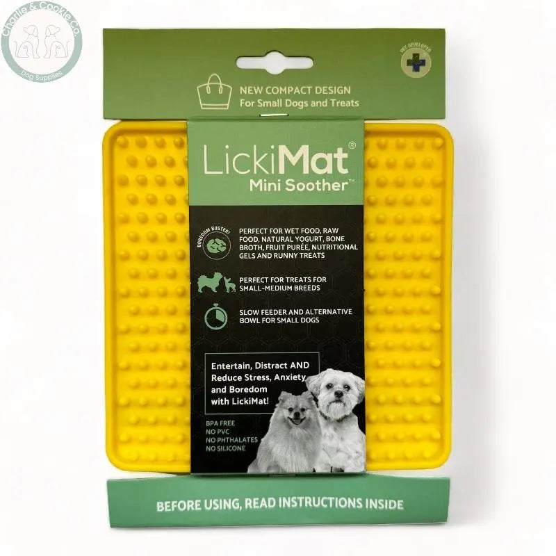 LickiMat Mini Classic Soother Enrichment Lick Mat for Dogs - 6 Colours - Anxiety Relief &amp; Slow Feeder - Charlie &amp; Cookie Co.