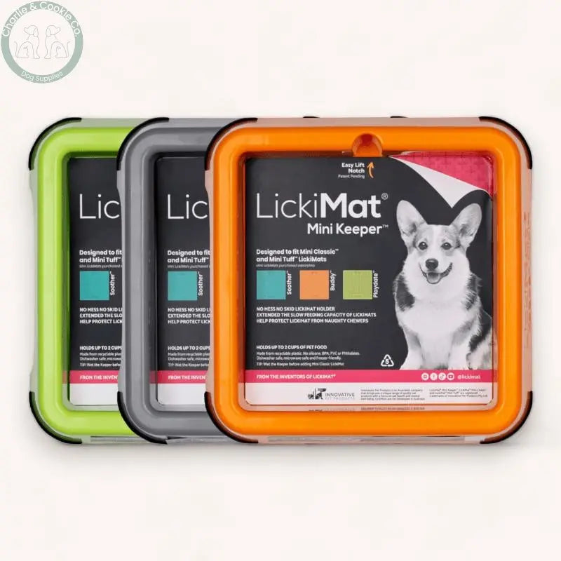 LickiMat Mini Keeper - 3 Colours - Mess-Free Feeding &amp; LickiMat Holder - Charlie &amp; Cookie Co.