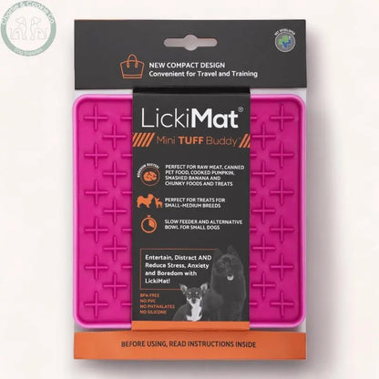 LickiMat Mini Tuff Buddy Enrichment Lick Mat for Dogs - 6 Colours - Anxiety Relief &amp; Slow Feeder - Charlie &amp; Cookie Co.