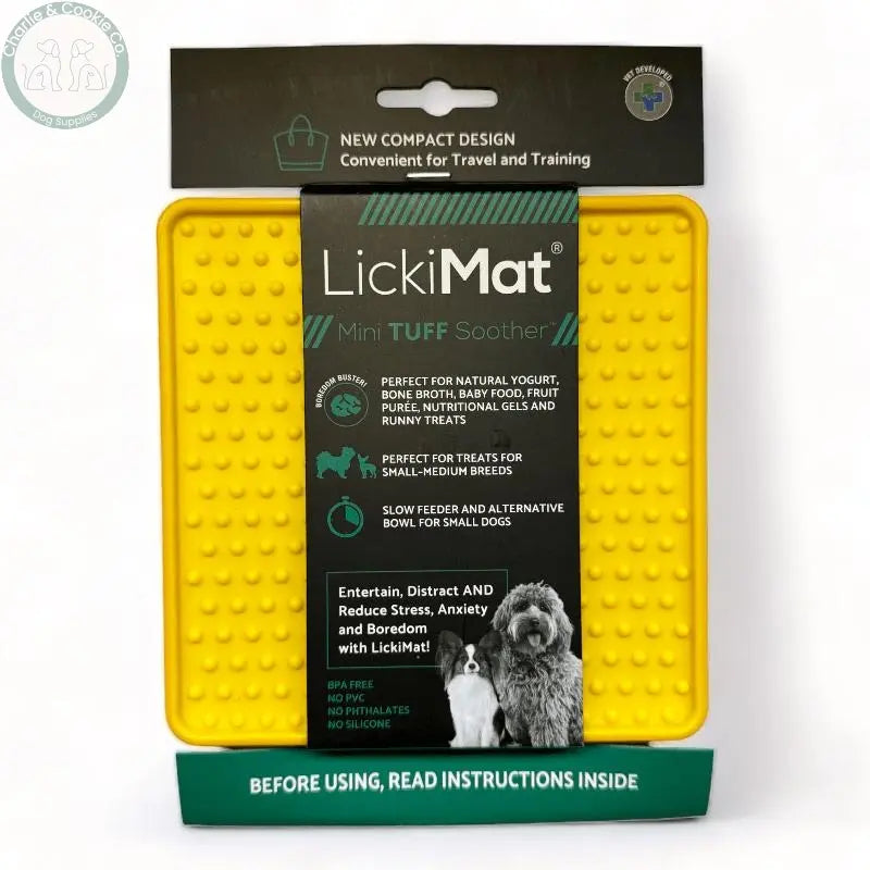 LickiMat Mini Tuff Soother Enrichment Lick Mat for Dogs - 6 Colours - Anxiety Relief &amp; Slow Feeder - Charlie &amp; Cookie Co.