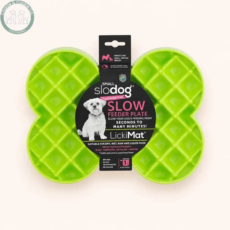 LickiMat Slodog Slow Feeder Dog Bowl (Small) | Flat Feeding Plate