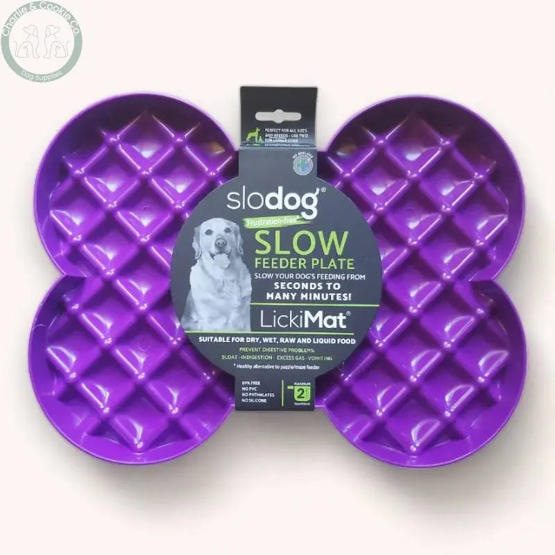 LickiMat Slodog Slow Feeder Plate - Promotes Healthy Eating Habits - 6 Colour Options - Charlie &amp; Cookie Co.