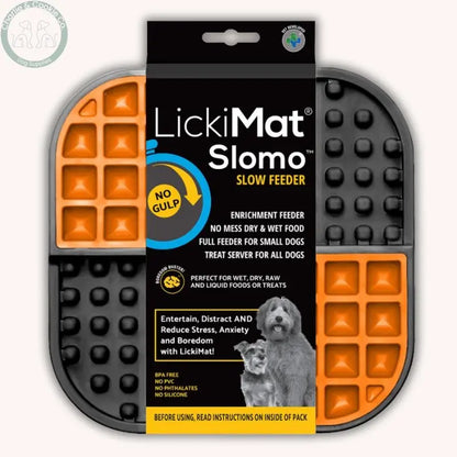 LickiMat Slomo Enrichment Lick Mat and Slow Feeder for Dogs - 4 Colours - Dual Texture Design &amp; Stress Relief LickiMat