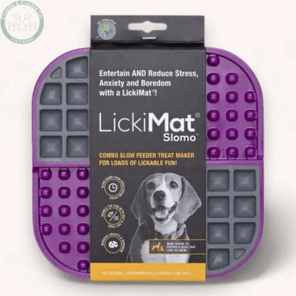 LickiMat Slomo Enrichment Lick Mat and Slow Feeder for Dogs - 4 Colours - Dual Texture Design &amp; Stress Relief - Charlie &amp; Cookie Co.