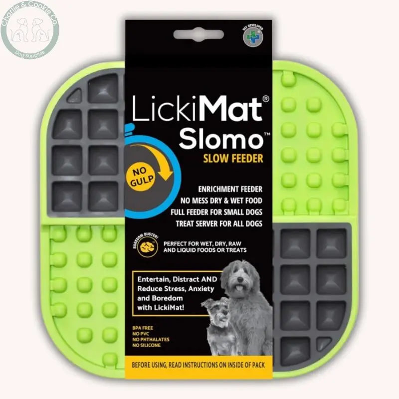 LickiMat Slomo Enrichment Lick Mat and Slow Feeder for Dogs - Dual Texture Design &amp; Stress Relief LickiMat