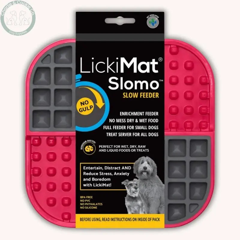 LickiMat Slomo Enrichment Lick Mat and Slow Feeder for Dogs - Dual Texture Design &amp; Stress Relief LickiMat