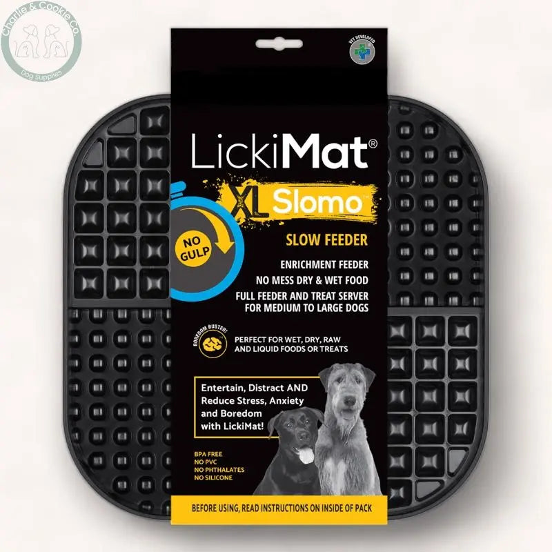 LickiMat Slomo XL Enrichment Lick Mat and Slow Feeder for Dogs - Slow Feeding &amp; Anxiety Relief - Charlie &amp; Cookie Co.