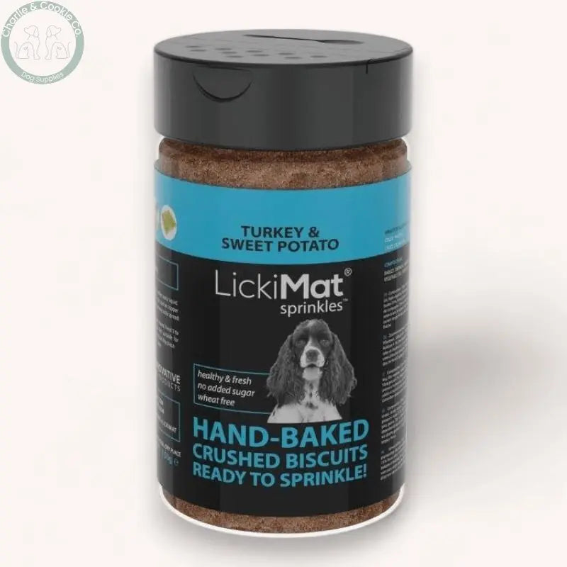 LickiMat Sprinkles Handbaked Crushed Biscuits 150g - 4 Flavour Options - Wheat-Free &amp; Low Calorie - Charlie &amp; Cookie Co.