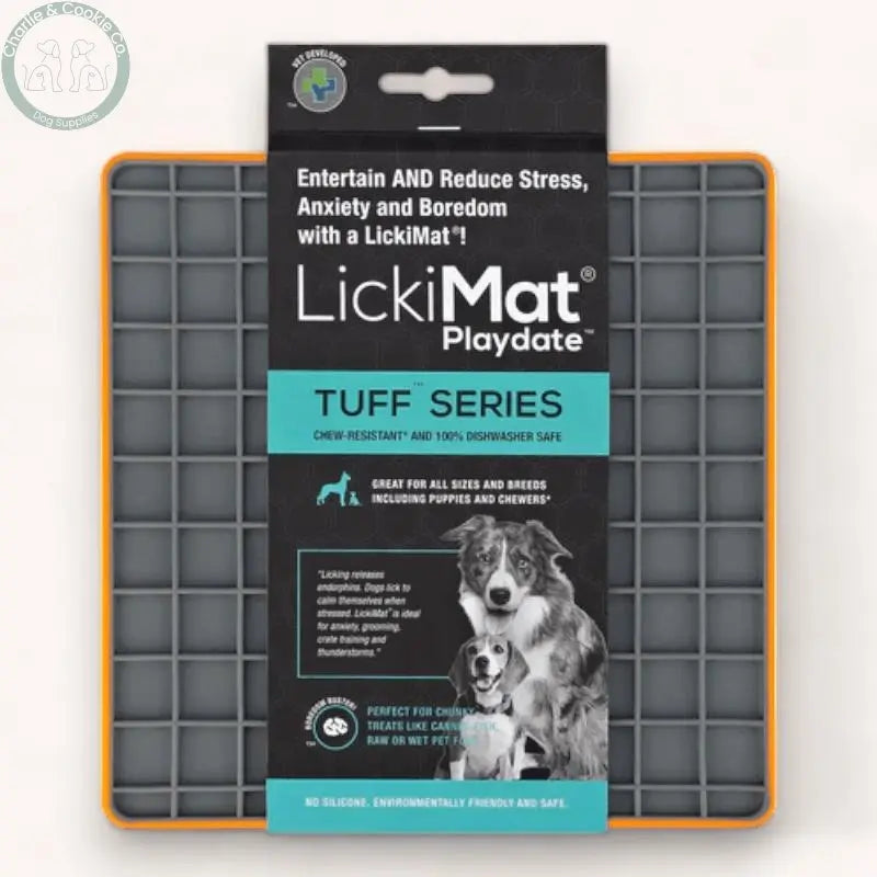 LickiMat Tuff Playdate Enrichment Lick Mat for Dogs - 4 Colours - Anxiety Relief &amp; Slow Feeder - Charlie &amp; Cookie Co.