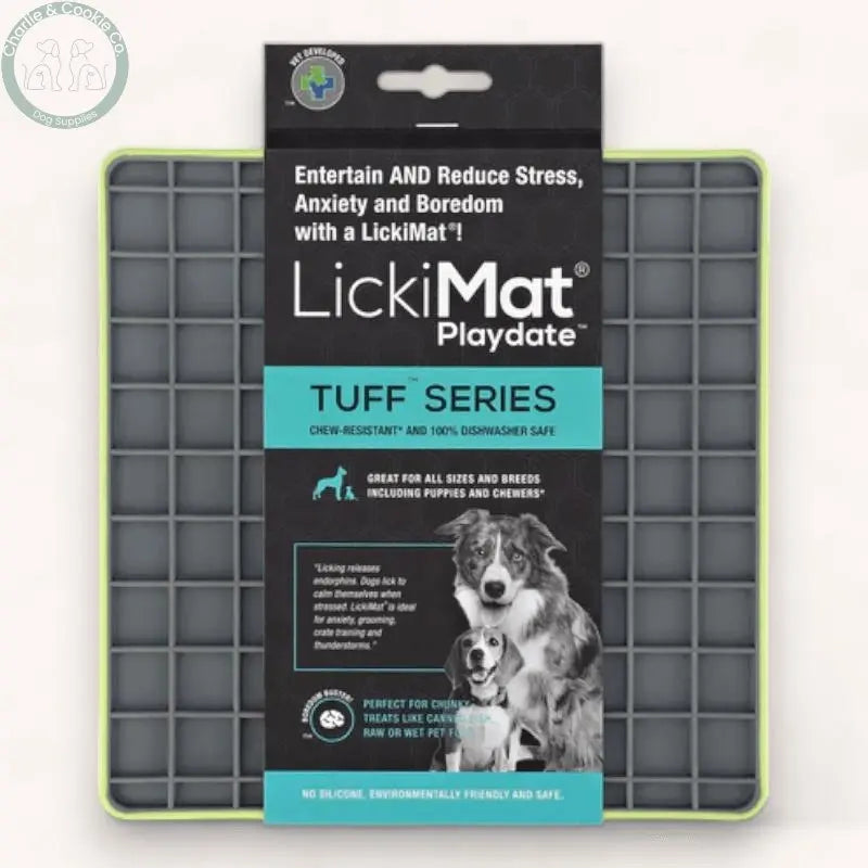 LickiMat Tuff Playdate Enrichment Lick Mat for Dogs - 4 Colours - Anxiety Relief &amp; Slow Feeder - Charlie &amp; Cookie Co.