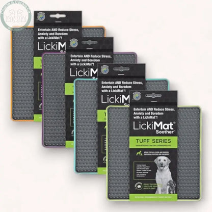 LickiMat Tuff Soother Enrichment Lick Mat for Dogs - 4 Colours - Anxiety Relief &amp; Slow Feeder - Charlie &amp; Cookie Co.