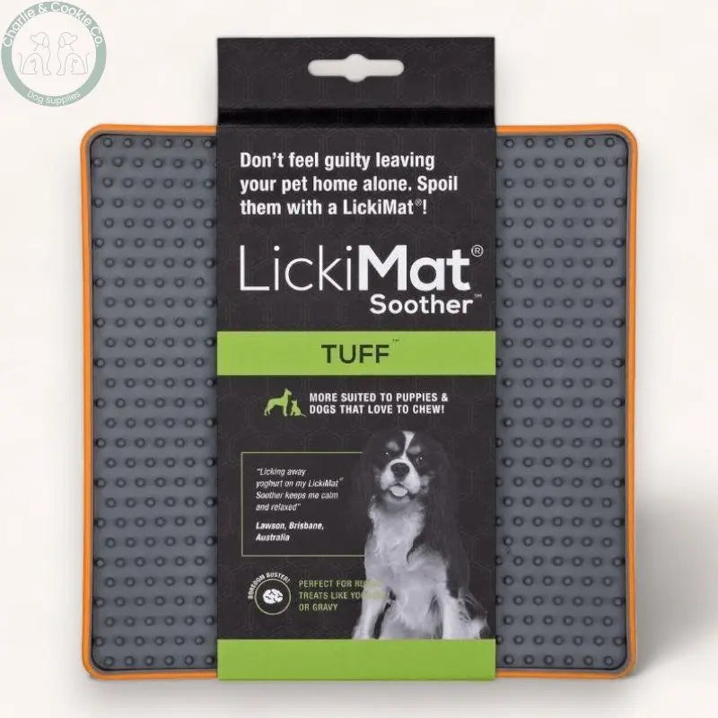 LickiMat Tuff Soother Enrichment Lick Mat for Dogs - 4 Colours - Anxiety Relief &amp; Slow Feeder - Charlie &amp; Cookie Co.