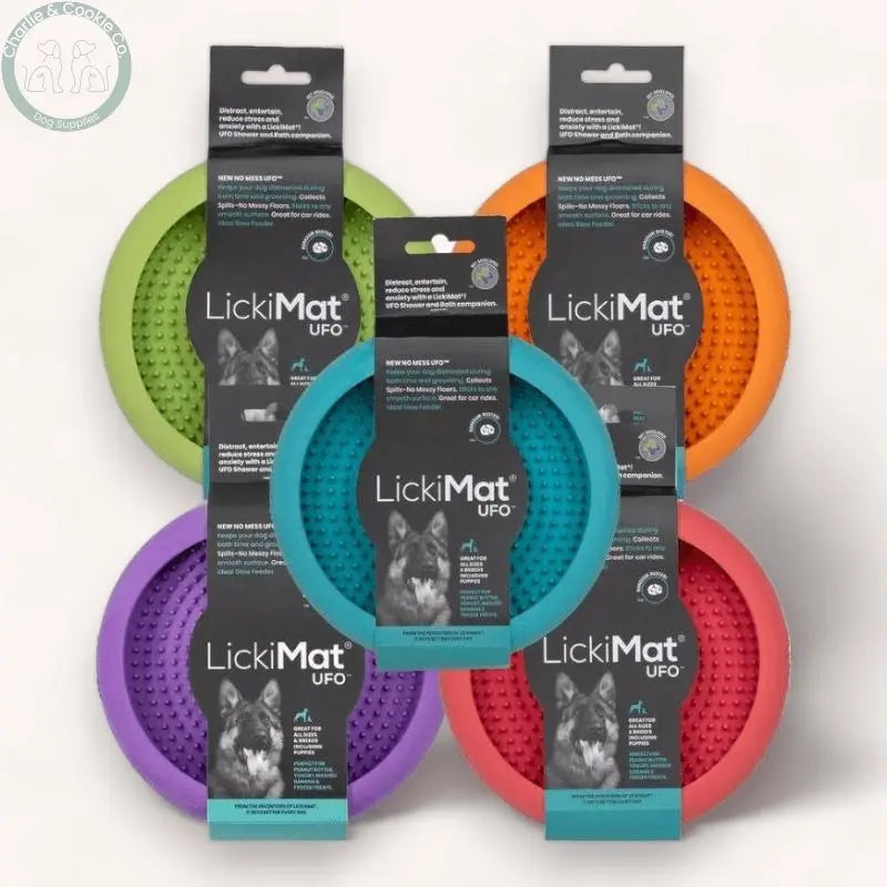 LickiMat UFO Suction Cups Lick Bowl and Slow Feeder for Dogs - 5 Colour Options - Charlie &amp; Cookie Co.