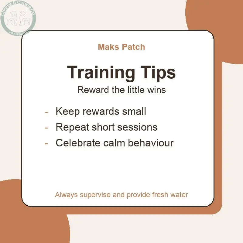 Maks Patch Fruit &amp; Veg Bone (Single, 7cm) | Low-Fat Vegan Dog Treat - Training