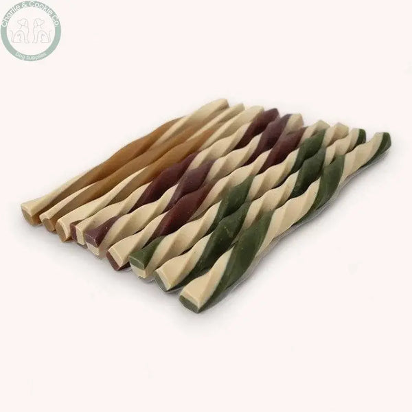 Maks Patch Fruit and Veg Straw single 14cm low-fat vegan dog treat