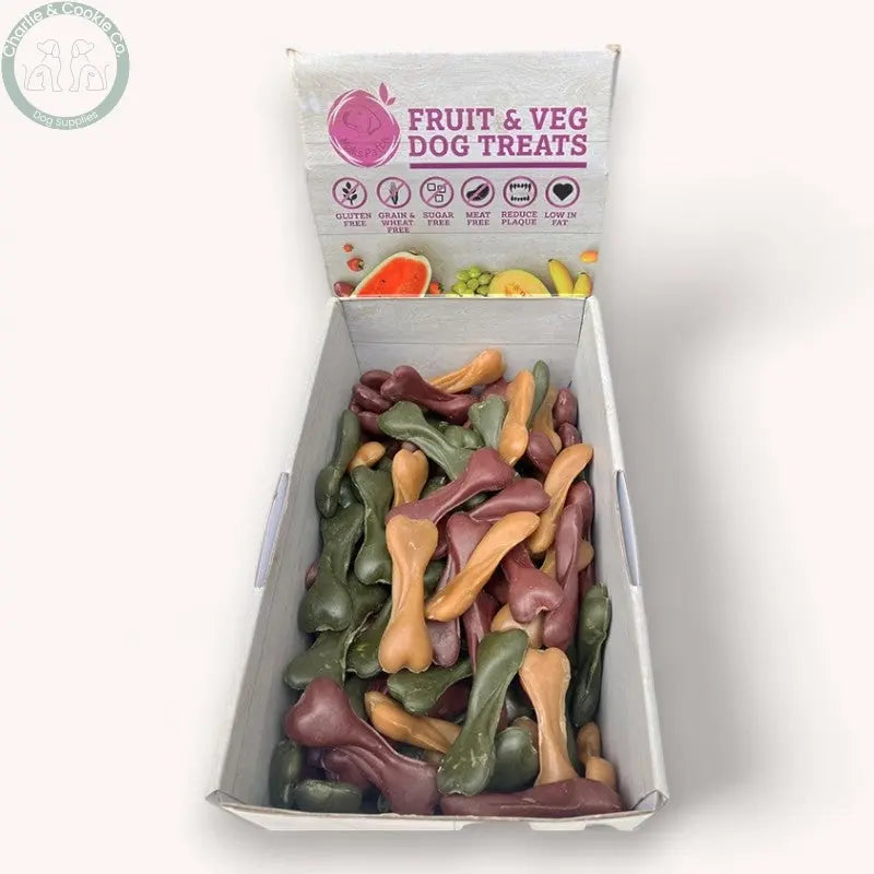 Maks Patch Fruit and Veg Bone single 7cm low-fat vegan dog treat