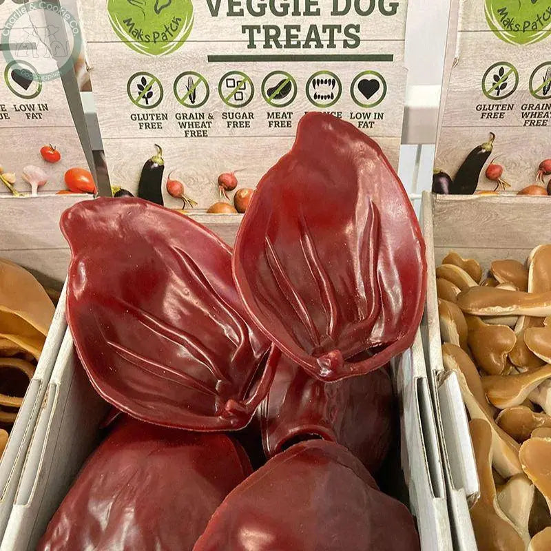 Maks Patch Pigs Ear - Delicious & Healthy Dog Treat (Individual Treat) - 2 Flavour Options - Charlie & Cookie Co.