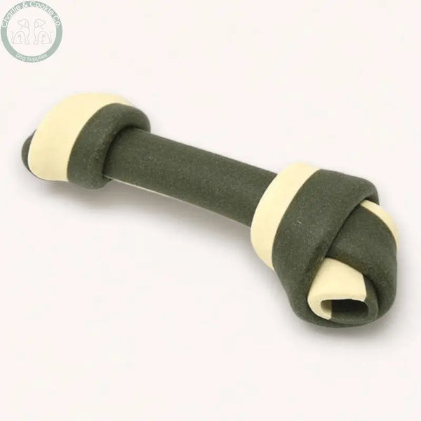 Maks Patch Veggie Knotted Bone single low-fat vegan dog treat in 13cm or 18cm