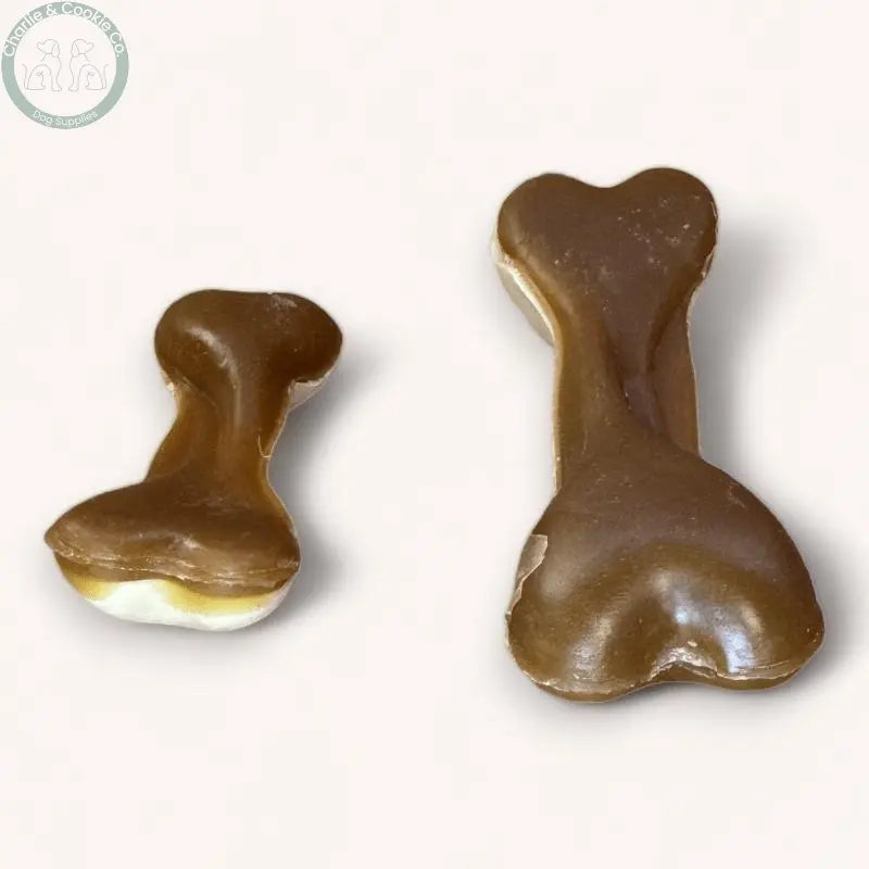Maks Patch Peanut Butter Dual-Sided Bone single low-fat vegan dog treat in Small or Medium