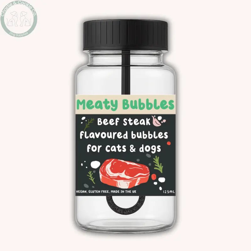 Meaty Bubbles 125ml flavoured dog bubbles in six flavour options
