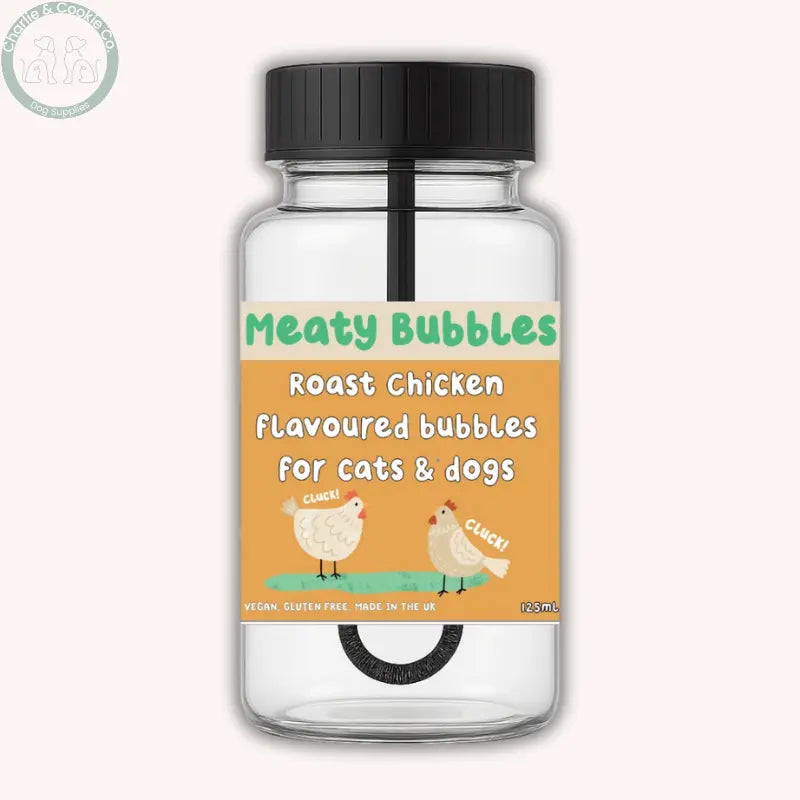 Meaty Bubbles 125ml flavoured dog bubbles in six flavour options