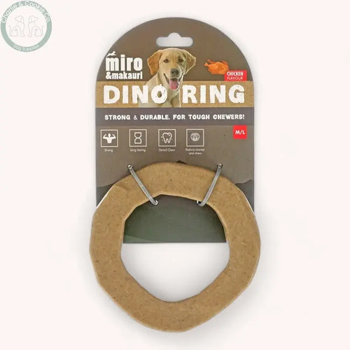 Miro & Makauri Tough Chewer Dino Ring Toy Chicken Flavour