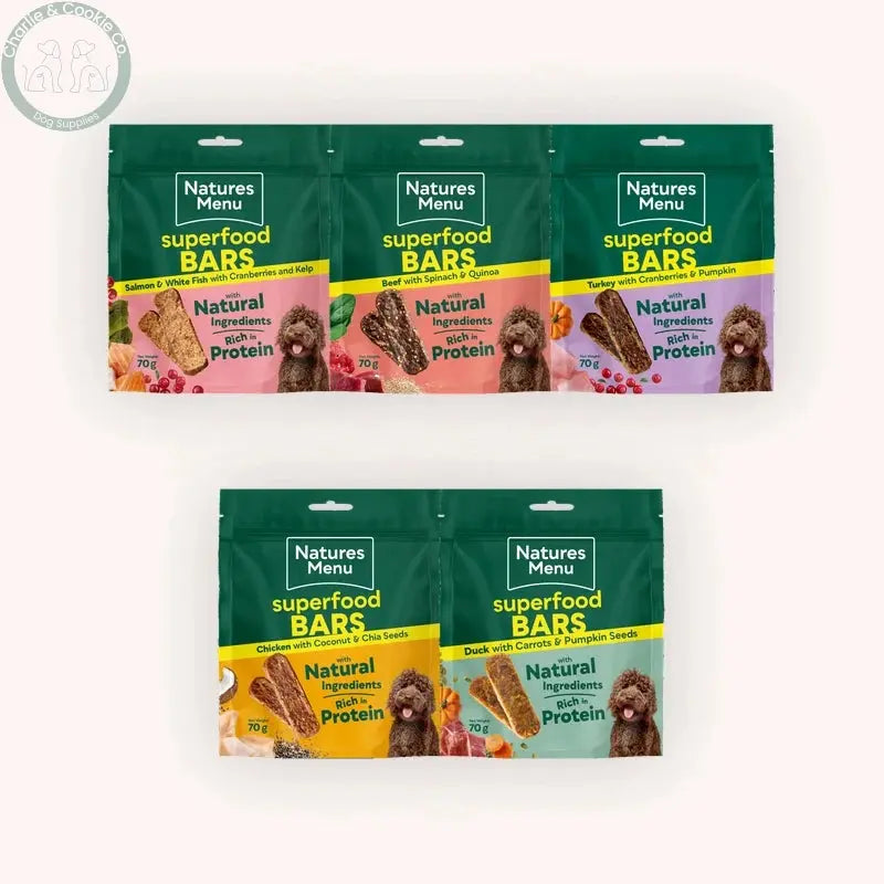 Natures Menu Country Hunter Superfood Bars flavour range