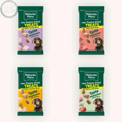 Natures Menu Freeze-Dried Bites flavour range