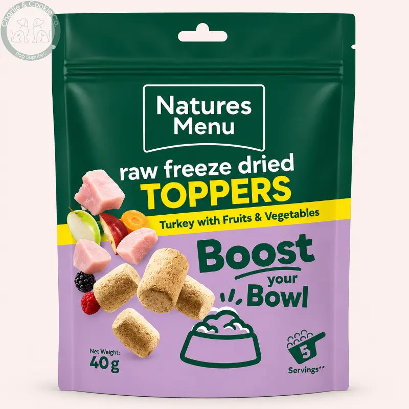Natures Menu Freeze-Dried Toppers 40g | Meal Toppers for Dogs (Chicken, Turkey or Lamb)