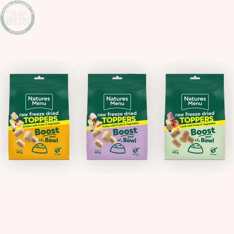 Natures Menu Freeze-Dried Toppers flavour range