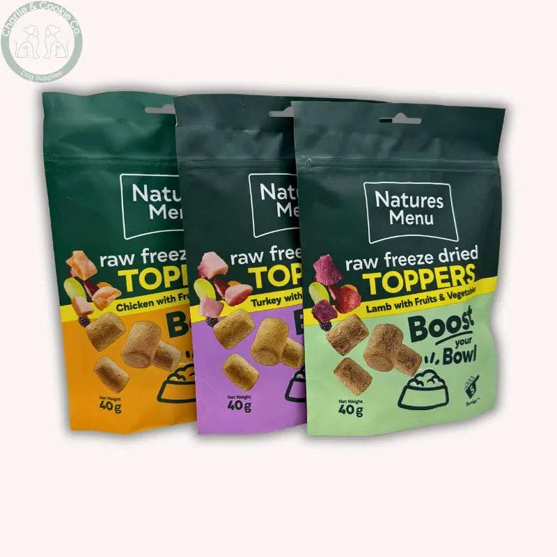 Natures Menu Freeze-Dried Toppers 40g | Meal Toppers for Dogs (Chicken, Turkey or Lamb)