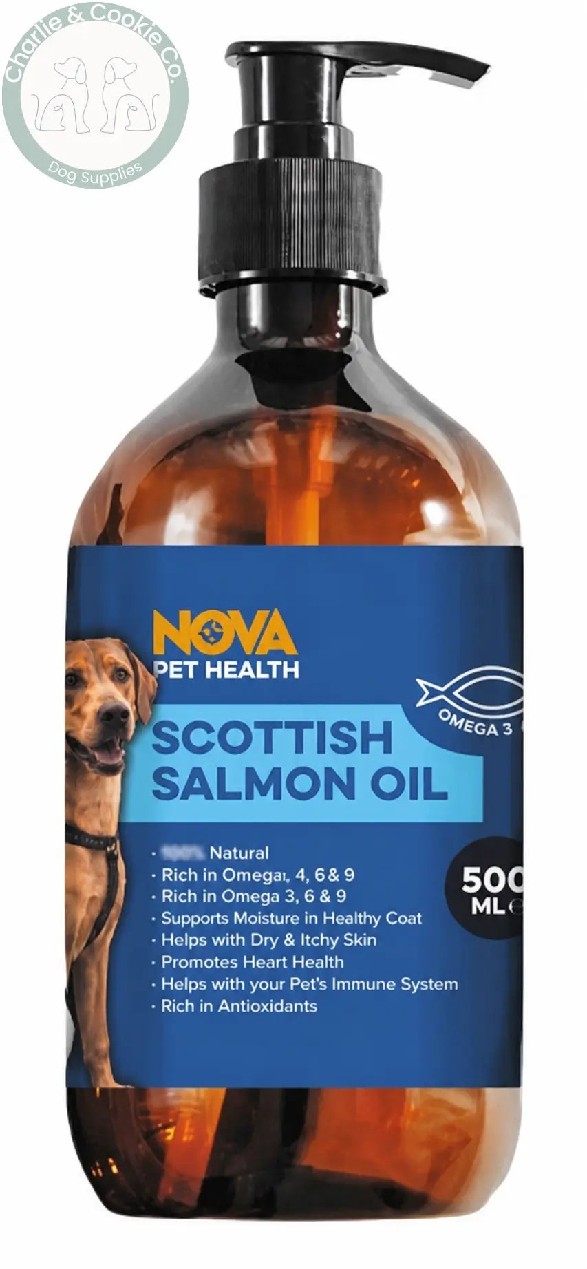 Nova Pet Health Scottish Salmon Oil 500ml bottle