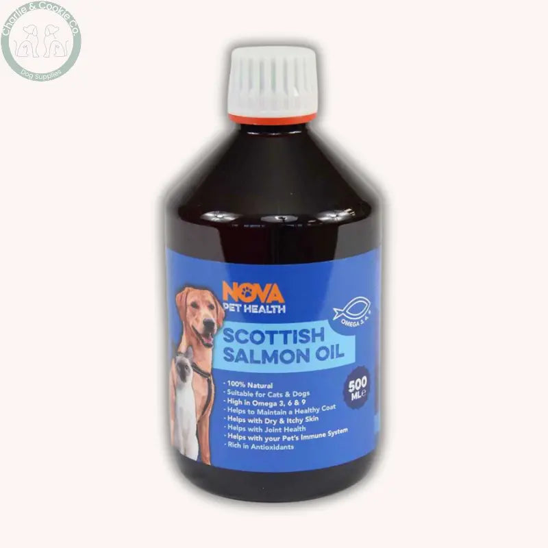 Nova Pet Health Scottish Salmon Oil 500ml dog and cat supplement