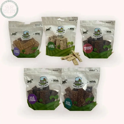 Paddock Farm Meat Strips 500g Rabbit Lamb Venison Wild Boar and Duck options