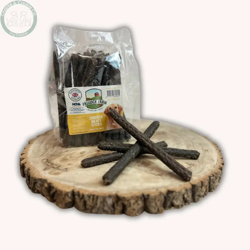 Paddock Farm Meaty Sticks 1kg firm dog treats in seven recipes