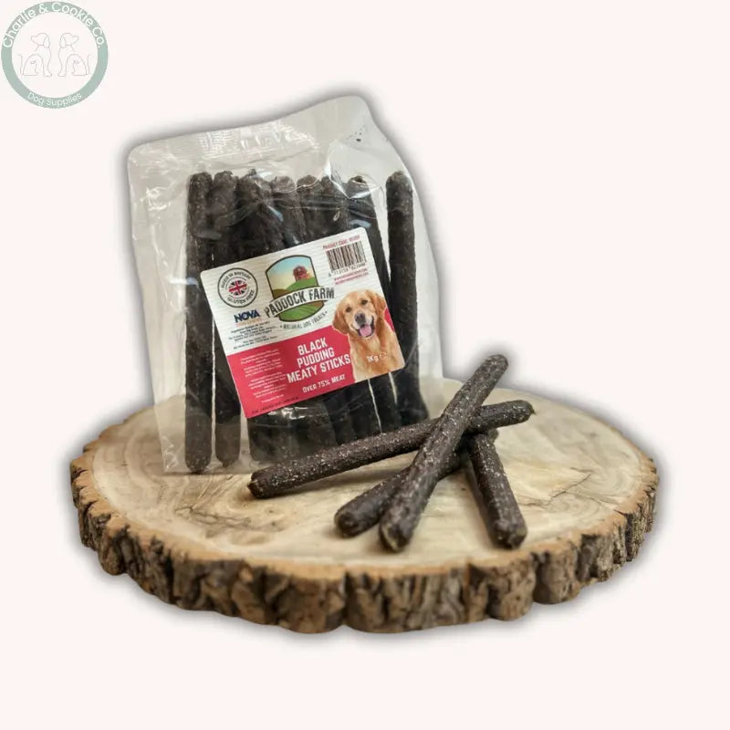 Paddock Farm Meaty Sticks 1kg firm dog treats in seven recipes