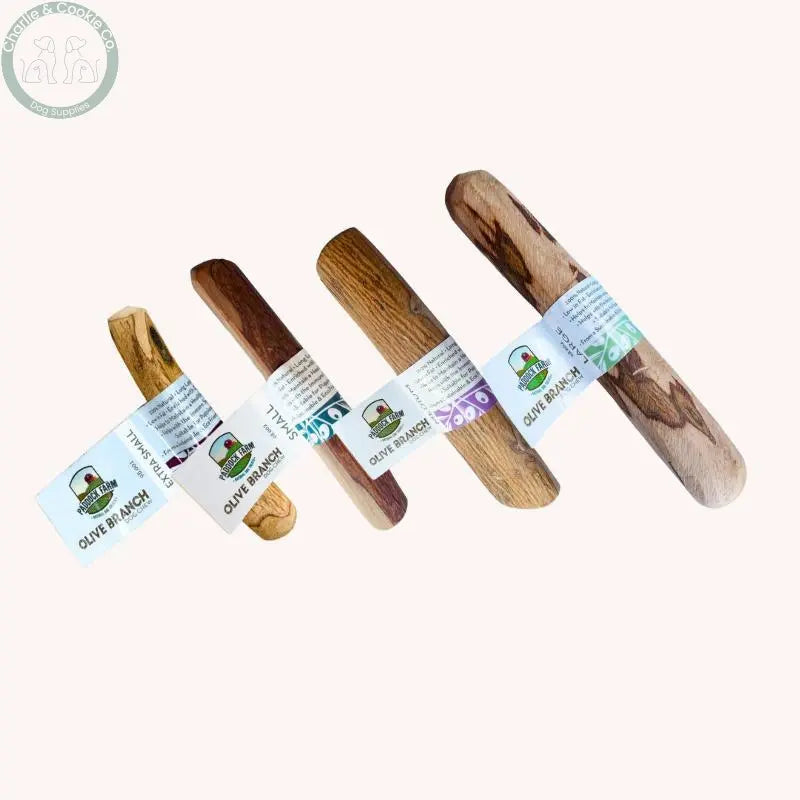 Paddock Farm Olive Branch Dog Chew natural wood chew in Small Medium and Large sizes