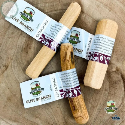 Paddock Farm Olive Branch Chew - Eco-Friendly Dental Chew for Dogs - 4 Weight Options Paddock Farm