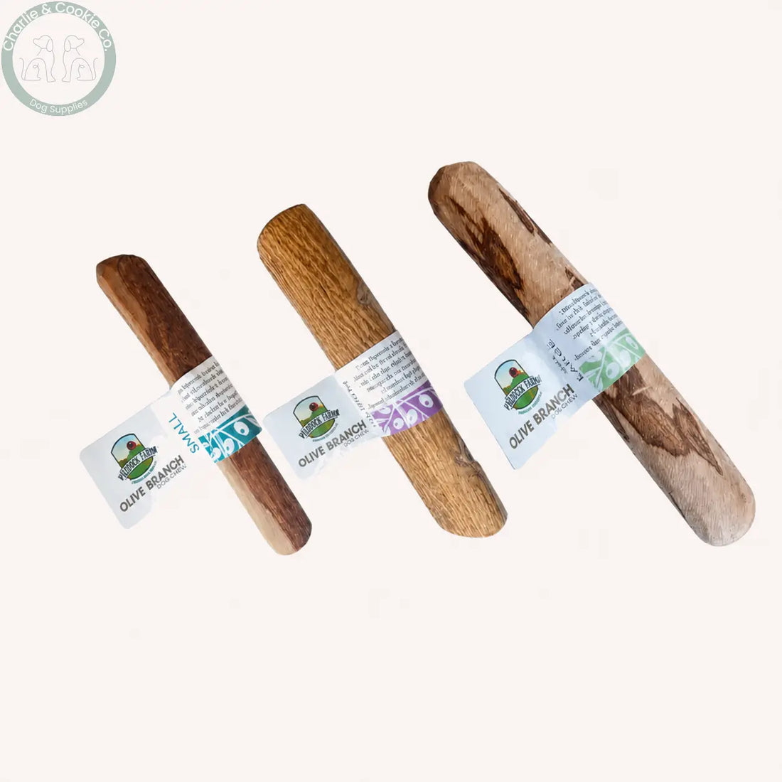 Paddock Farm Olive Branch Dog Chew in Small, Medium and Large sizes