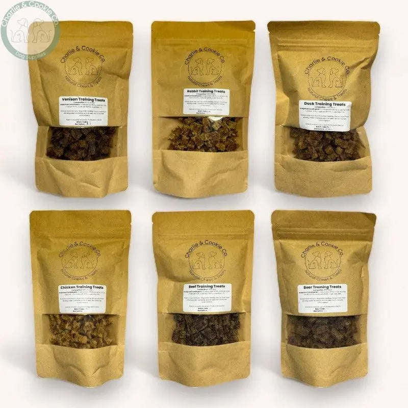 Paddock Farm Training Treats - High-Quality Rewards in 6 Protein Options - Charlie &amp; Cookie Co.