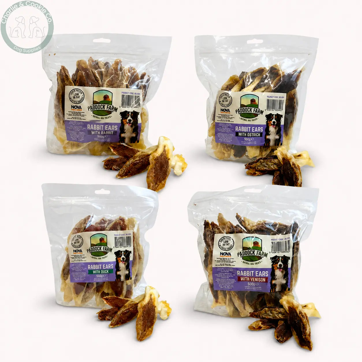 Paddock Farm Rabbit Ears 500g in Rabbit, Ostrich, Duck and Venison recipes