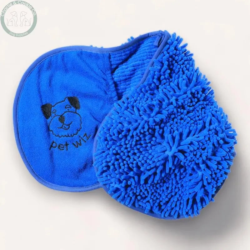 Pet Wiz Quick Drying Microfibre Noodle Towel - Ultra-Absorbent &amp; Easy-to-Use - Charlie &amp; Cookie Co.