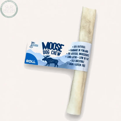 Rauh Nordic Moose Dog Chew natural moose hide small roll