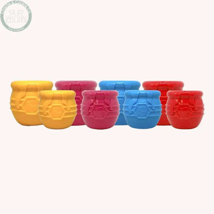 SodaPup Honey Pot PUP-X treat dispenser dog toy in Large or XL, Yellow, Blue, Pink or Red