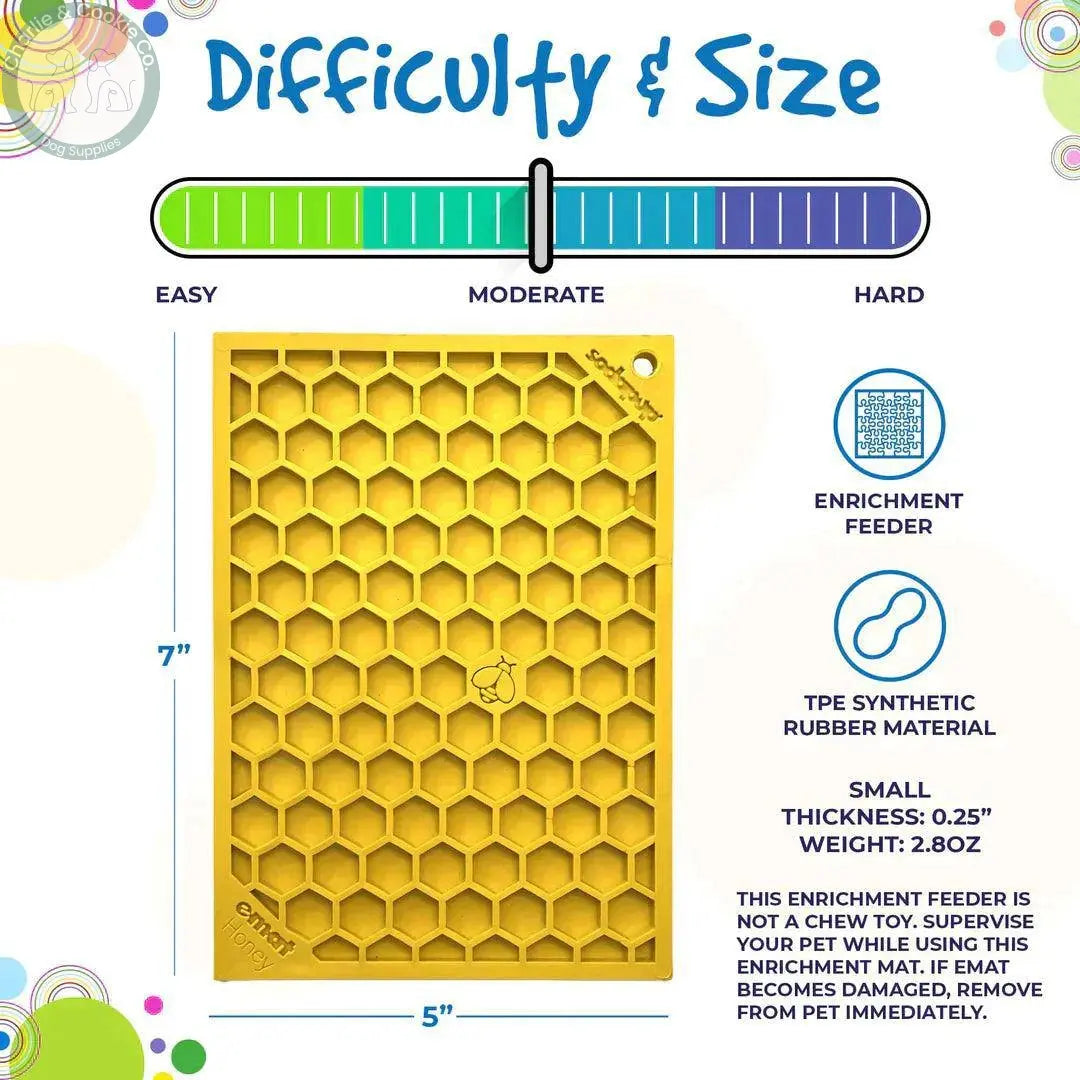 SodaPup Honeycomb Stress Relief &amp; Enrichment Licking Mat - 2 Size Options - Charlie &amp; Cookie Co.